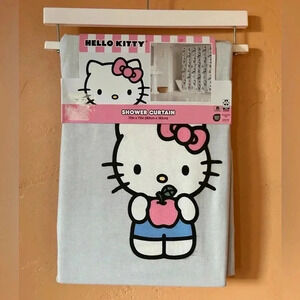 HELLO KITTY SHOWER CURTAIN BY SANRIO 100% COTTON
